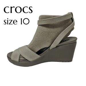 Crocs Women's Wedge Sandals - Tan